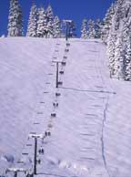 First Chair, Homewood ski area, Jan 1999.